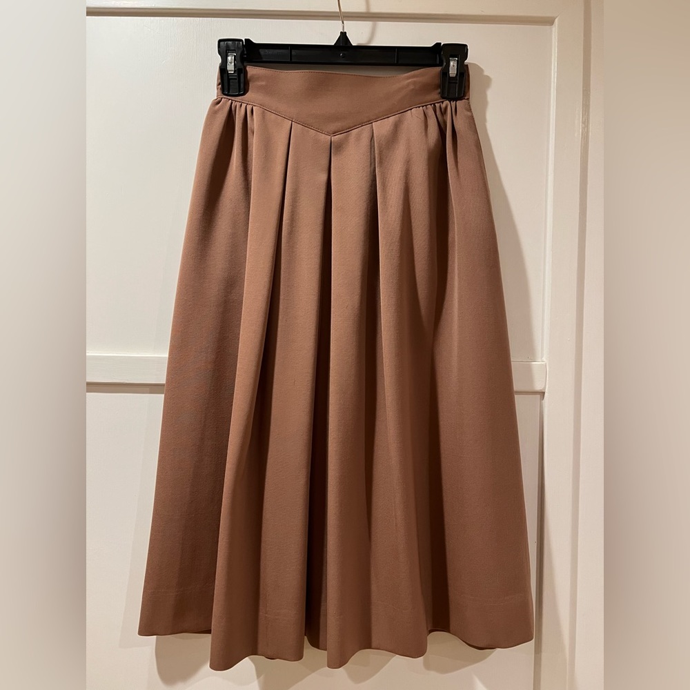 Dior Midi Skirt in Warm Taupe